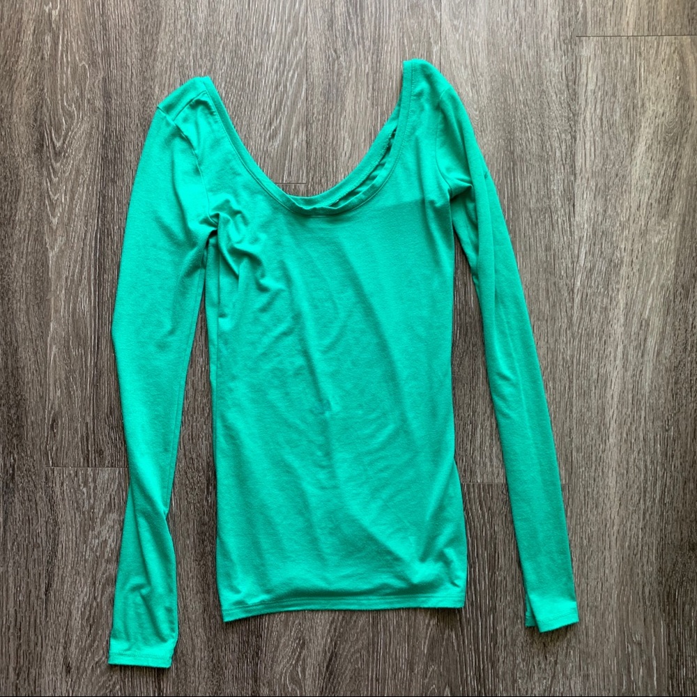 Nollie Big Crew Neck T-shirt Long Sleeves Green XS